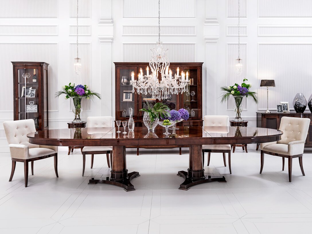 OVAL EXTENDABLE TABLE JAFRA PINOT NOIR