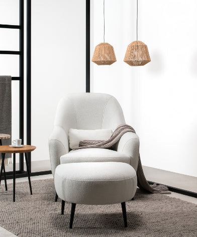 ROSMARINO ARMCHAIR WITH FOOTSTOOL
