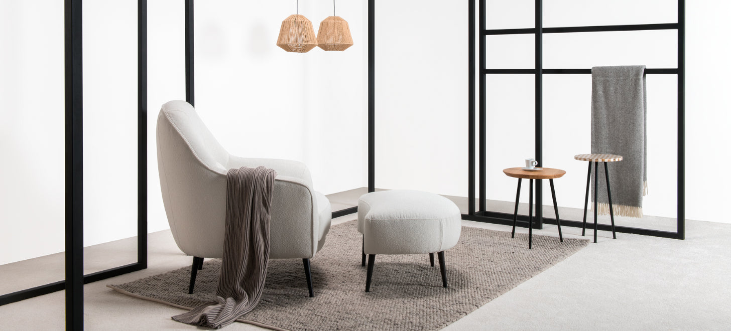 ROSMARINO ARMCHAIR WITH FOOTSTOOL